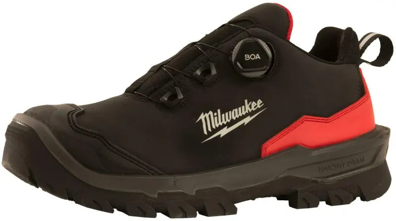 Bezpečnostní obuv, svršek z mikrovlákna, polobotky, systém BOA® Milwaukee Armourtred™ B1L110111W ESD HRO SC FO LG SR černá barva (vel.41), 4932493785 (MI4932493